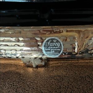 Savoy China .MCM Gold plate Planter.24 CT.gold